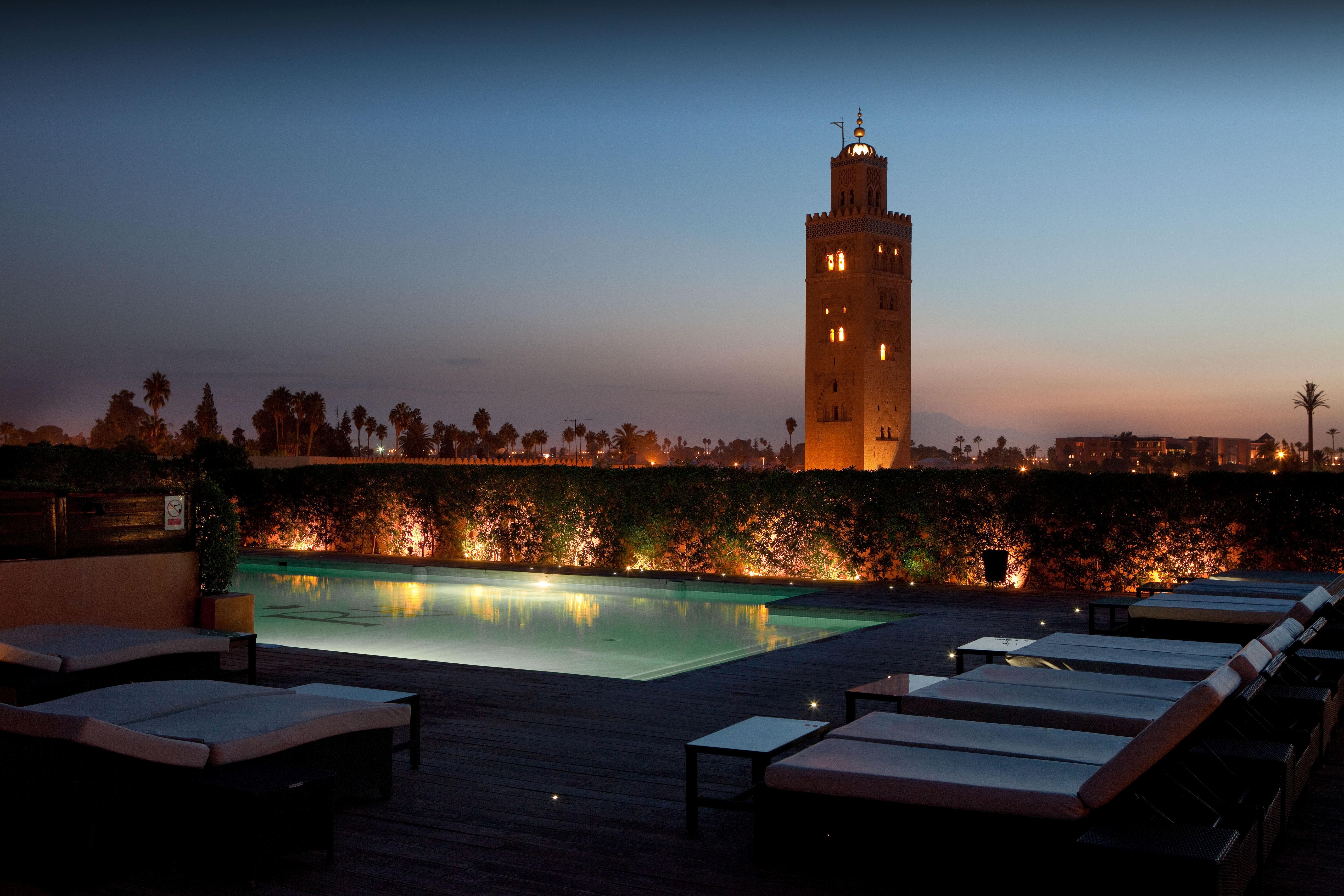 Les Jardins De La Koutoubia Hotel Marrakesh Luaran gambar The rooftop pool at the Mandarin Oriental, Marrakech